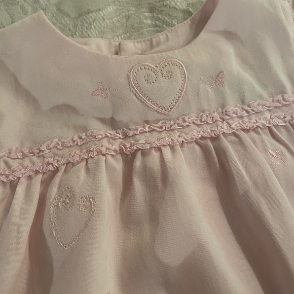 Minibasix Baby Girls 9M Pink One Piece/Romper Heart Details, Softest Cotton - Picture 2 of 7